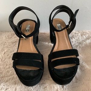 Black Platform Sandals